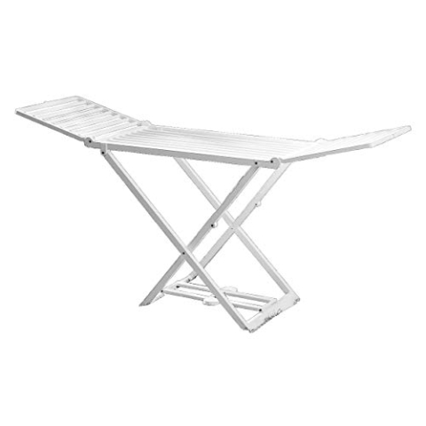 Faltbare Wäscheleine, Made in Italy, 194 x 58 x 108 cm, Weiße Farbe