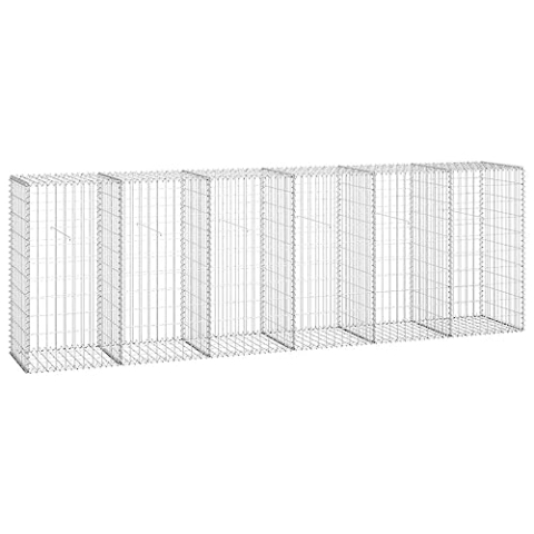 vidaXL Gabionenwand 300x50x100cm Gabione Steingabionen Steinkorb Wand Mauer