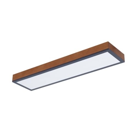 Lindby LED Deckenleuchte Laviona dimmbar mit Leselampe (Modern) aus Holz (1 flammig,) - Lampe Deckenlampe Wohnzimmerleuchte