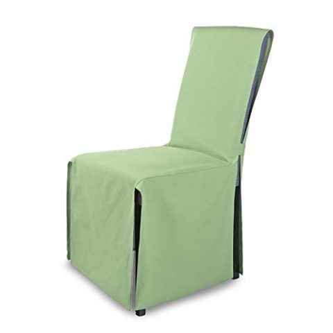 SCHEFFLER-Home Stuhlhusse Mila 6er Set/Festlicher Stuhlbezug mit Schleife für Weihnachten, Hochzeit, Geburtstag/Elegante Bankett-Husse für jeden Anlass und Stuhl/Für Esszimmer, Wohnzimmer/Mintgrün