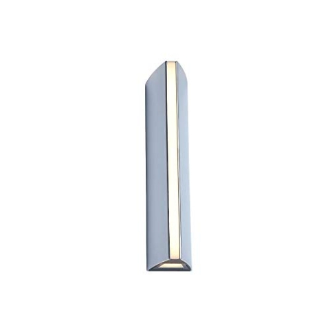 LED Außenwandleuchte Leo, längliche Wandlampe aus Chrom, moderne Außenleuchte mit Up & Down Lichteffekt,14 Watt, 3000 Kelvin, 870 Lumen, wettfeste Außenlampe …