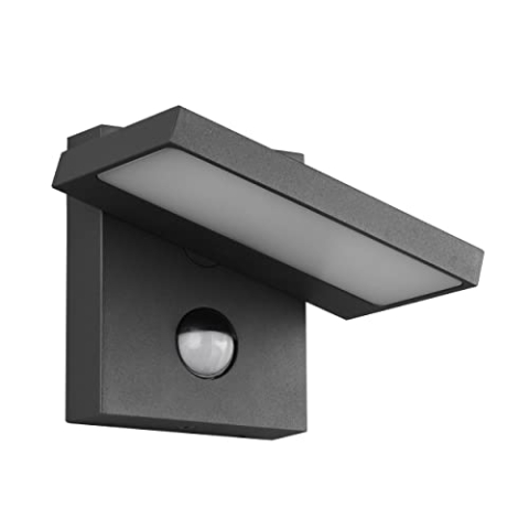 Trio Leuchten LED Außen Wandleuchte Horton 226360142, Aluminium Druckguss Anthrazit, inkl. 8 Watt LED, inkl. Bewegungssensor