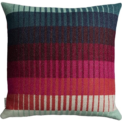 RØROS TWEED - Asmund Gradient Kissen - Wollkissen aus norwegischer Lammwolle - Design von Kristine Five Melvær - Kissenmaße: 50 x 50 cm