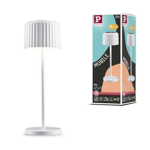 Paulmann 94879 Solar LED Akkuleuchte Else IP44 2700K Weiß USB-C Akku mobile Tischleuchte