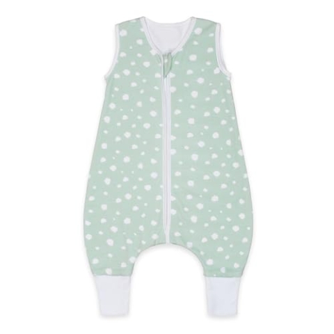 emma & noah Baby Schlafsack mit Füßen 1.0 TOG, Ganzjahres Schlafsack mit Beinen für den Frühling, Sommer und Herbst, 100% Bio-Baumwolle, Oeko-TEX Zertifiziert (Punkte Mint, 90 cm)