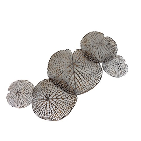 Casablanca Wanddeko Leafs ant.Silber,Metall, 97 x 47 cm