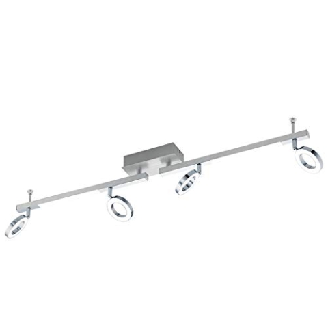EGLO LED Deckenlampe Cardillo, 3 flammige Deckenleuchte, Deckenstrahler aus Alu, Metall und Kunststoff, Wohnzimmerlampe in Chrom, LED Flurlampe warmweiß