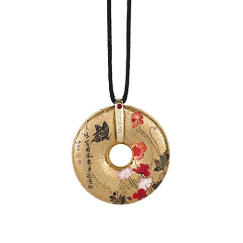 Goebel Corn Poppies - Multicolor Hartporzellan Kette für Erwachsene, Klassik-Fans, Unisex, Gold, Asiatische