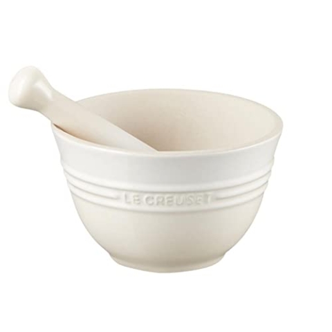 Le Creuset Mörser aus Steinzeug, 360 g, 300 ml, Meringue, 81209307160003