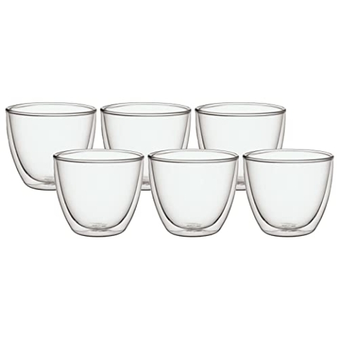 Villeroy & Boch Manufacture Rock Becher L, 300 ml, 6er Set, Borosilikatglas, Klar