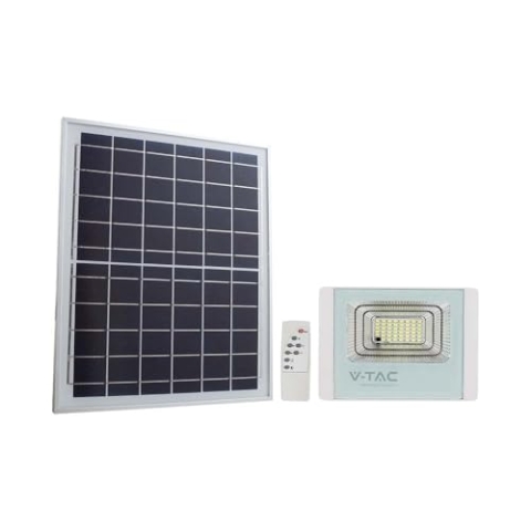 Weiße Solar-Flutlichter - 12W - IP65-550 Lumen - 6400K