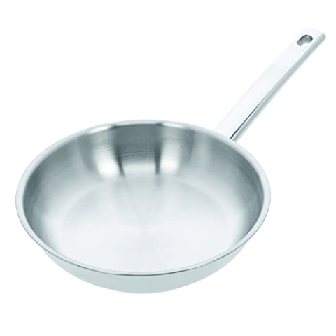 Demeyere Classico 3 Hochwertige Bratpfanne fuer Induktion und alle anderen Herdarten, Induktionspfanne aus Edelstahl mit Aluminiumkern, 10 Jahre Qualitaets-Garantie, 32 cm gross