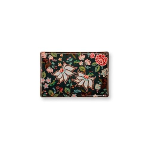 PIP STUDIO Berry Blues Metalltablett blau 48x32cm