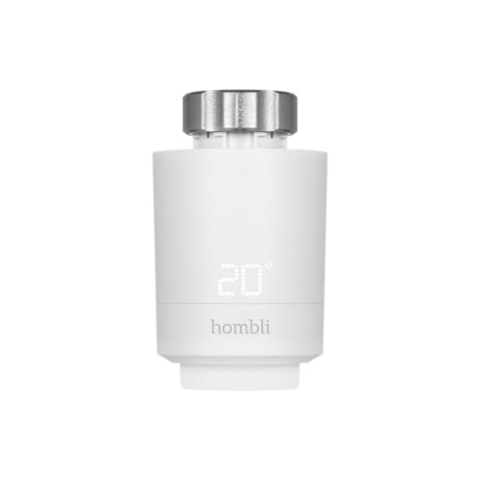 Hombli Smartes Heizkörperthermostat Starter Kit mit App-Funktion | Heizungsthermostat mit Sprachsteuerung und Bluetooth | Energiesparen | Einfache Installation | Kompatibel mit Google, Alexa und Siri