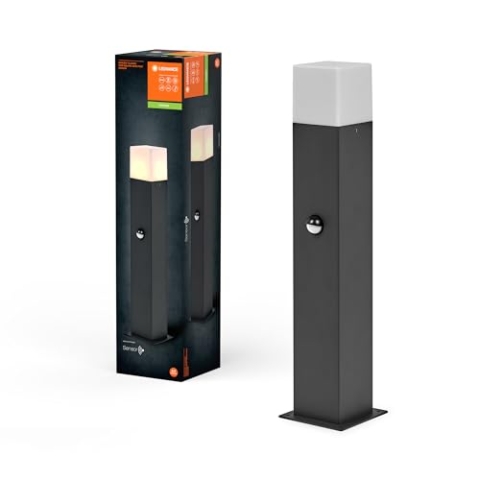 Ledvance ENDURA CLASSIC FIGO SQ Außenleuchte, Wandleuchte, dunkelgrau, 50 cm, Aluminium, schnelle & einfache Installation, IP44 Schutzklasse, indirekte Beleuchtung, Tageslichtsensor, Bewegungsmelder