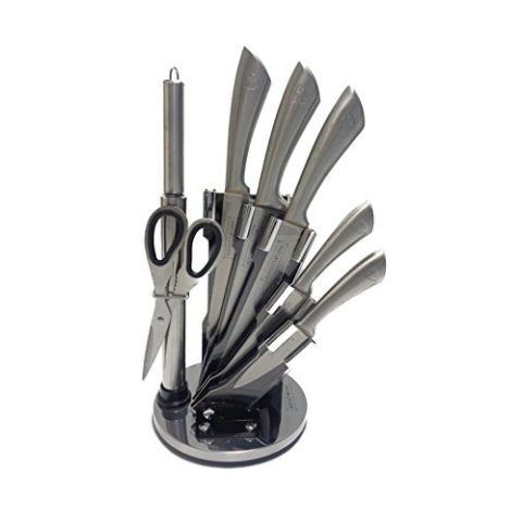 Royalty Line Knife Set, Edelstahl, grau/weiß