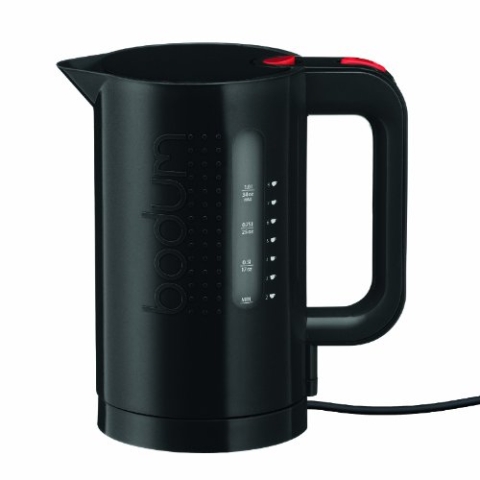 Bodum Bistro Elektrischer Wasserkocher (Automatisches Abschalten, 2200-Watt, 1,0 liters) schwarz