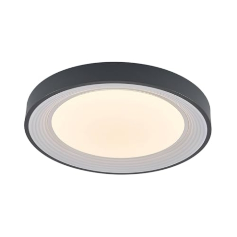 Lindby LED Deckenleuchte Lindum dimmbar mit Leselampe (Modern) in Alu aus Metall (1 flammig,) - Lampe Deckenlampe Wohnzimmerleuchte