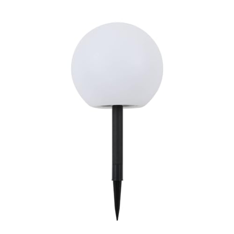Lindby LED Solarkugel aussen 25cm, mit Erdspieß Solarlampe Leuchtmittel Solarleuchte Garten Gartenleuchte solar IP44 Tageslicht (6.500K)