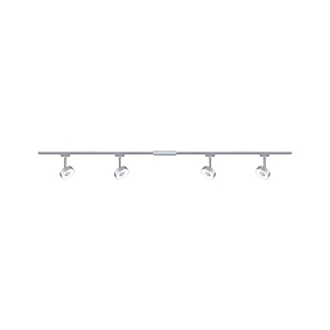Paulmann 96895 LED Deckenleuchte URail Schienensystem Strahler Set Circle, Deckenlampe Schwenkbar Spot 4-flammig Chrom Matt 2700K Warmweiß 5 W