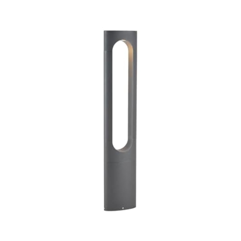Lucande LED Außenleuchte Fenti (Modern) in Schwarz aus Aluminium (1 flammig,) - Wegeleuchte Pollerleuchte Wegelampe Sockelleuchte