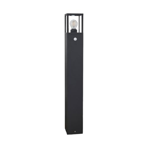 Lucande Wegeleuchte/Pollerleuchte mit Bewegungsmelder, spritzwassergeschützt IP54 Aussenleuchte 90 cm 1x E27 max. 15W ohne Leuchtmittel Außenleuchte