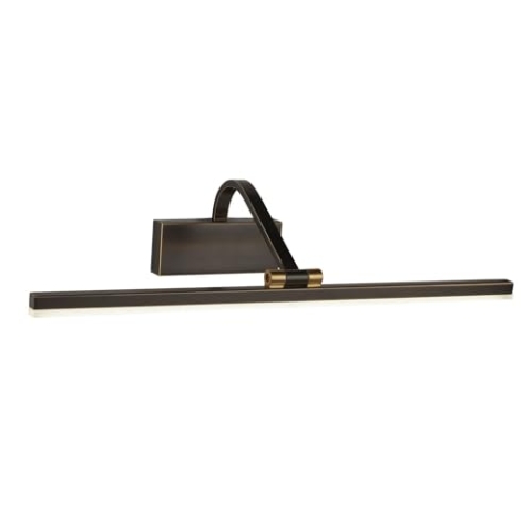Licht-Erlebnisse Bilderlampe LED in Schwarz-Gold Antik 3000 K 679 lm Metall Jugendstil verstellbar Bilderleuchte Wohnzimmer
