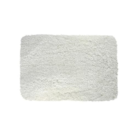 Spirella Badteppich Badematte Duschvorleger Mikrofaser Hochflor | flauschig | rutschhemmend | geeignet für Fußbodenheizung | 60x90 cm | Weiß