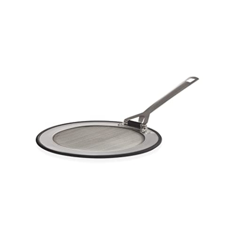 Le Creuset Pfannen-Spritzschutz aus Edelstahl, 20cm bis 24cm, 53303260010000, Silber