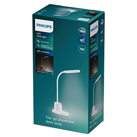PHILIPS LED Bucket tragbare Tischleuchte mit Akkubetrieb, Weiß