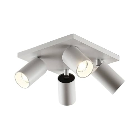 Arcchio Strahler Brinja (Modern) in Weiß aus Aluminium (4 flammig, GU10) - Deckenlampe Deckenleuchte Lampe Spot Flurleuchte
