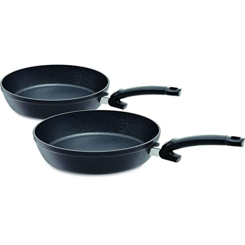 Fissler Vorteils-Set Adamant Comfort / 2 Stk. (24 cm + 28 cm) beschichtete Aluminiumpfannen Antihaft-Pfanne,kratzfest Induktionsgeeignet