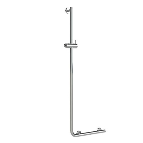 Tiger Boston Haltegriff mit Brausehalter, Version links, Edelstahl poliert, TÜV-geprüft