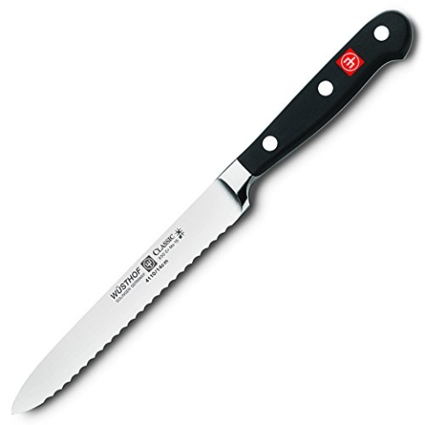 Wüsthof Aufschnittmesser, Classic (4110-7), 14 cm Klingenlänge, geschmiedet, rostfreier Edelstahl, sehr scharfes Messer mit Wellenschliff