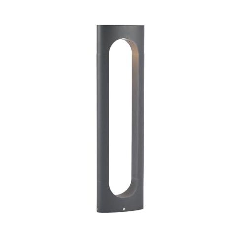 Lucande LED Außenleuchte Fenti (Modern) in Schwarz aus Aluminium (1 flammig,) - Wegeleuchte Pollerleuchte Wegelampe Sockelleuchte
