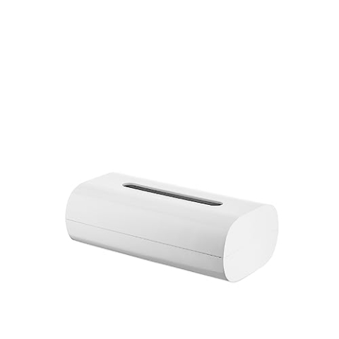 Alessi "Birillo" Papiertaschentuch Behälter aus PMMA, weiß, 24 x 13 cm, h 8 cm