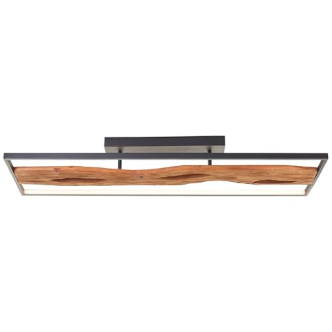 Brilliant G80114/76 Chaumont LED Deckenleuchte 100x30 cm schwarz/holz