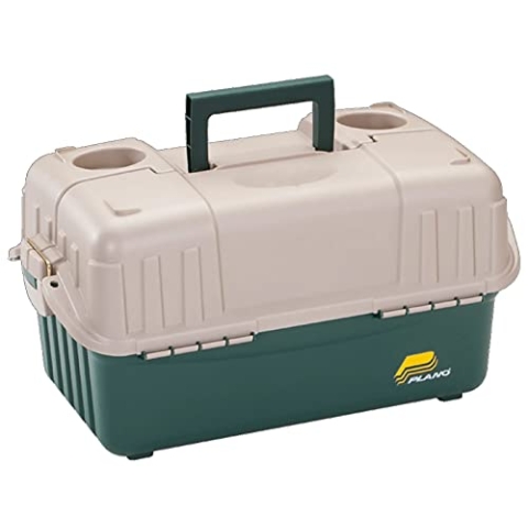 Plano Hip Roof Tackle Box w/6-Trays - Green/Sandstone