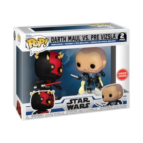 Pop Darth Maul & Pre Vizsla 2er-Pack mit Kunststoffschutz.
