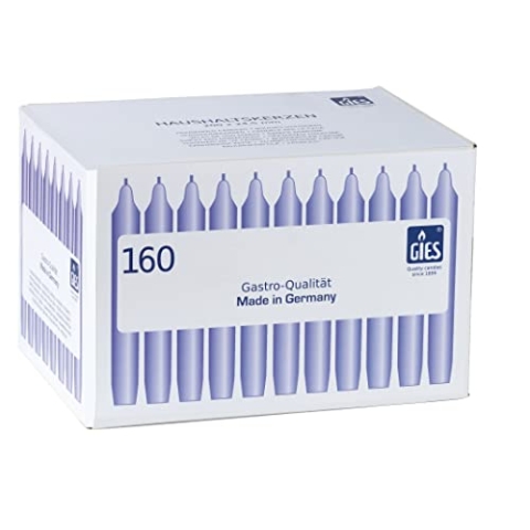 Gies Haushaltskerzen 160er-Karton weiss