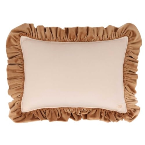 Moi Mili Kissen mit Rüsche Dekokissen 60 x 40 x 10 cm Handgefertigt Kissen mit Volant für Wohnzimmer Schlafzimmer Kinderzimmer Antiallergische Füllung
