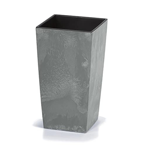 Deuba® Blumentopf 49L 61x32,5x31,5cm Betonoptik Inkl. Einlegeboden Indoor Outdoor Blumenkasten Pflanzkübel Grau