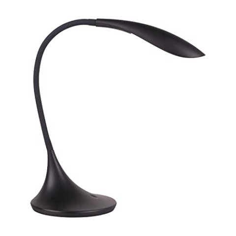 INSPIRE - Schreibtischlampe PICO - Dimmbare Tischleuchte - Touch-Steuerung - USB-Anschluss - LED 660LM - 5W - 3000K - IP20 - H38 cm - Schwarz matt - Kunststoff