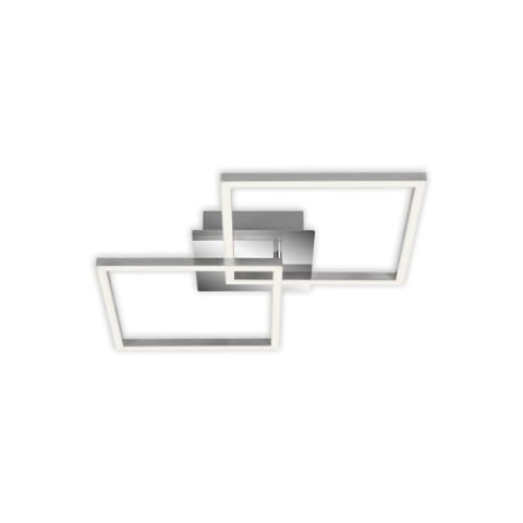 BRILONER - LED Deckenlampe dimmbar in Stufen, schwenkbar, warmweiße Lichtfarbe, LED Lampe, Deckenleuchte, Wohnzimmerlampe, Schlafzimmerlampe, Küchenlampe, Deckenbeleuchtung, 62x36,8x7,3 cm, Chrom-Alu