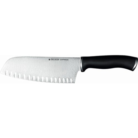 Felix SOLINGEN 176007 Resolute Santoku-Küchenmesser - Kullenschliff Rasierklingen-Stahl – Made in Germany