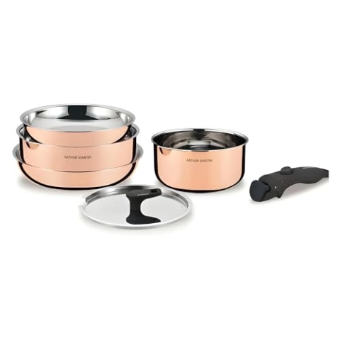 Arthur Martin Kitchen Batterie 6 -teilige Edelstahlabdeckung