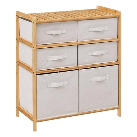 5five - regalmöbel mit 6 körben Tidy Box Bambus