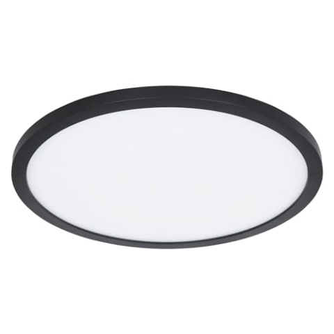 GLOBO LED-Deckenleuchte - Ø 42 cm - Schwarz - Weiß - Kunststoff - dimmbar