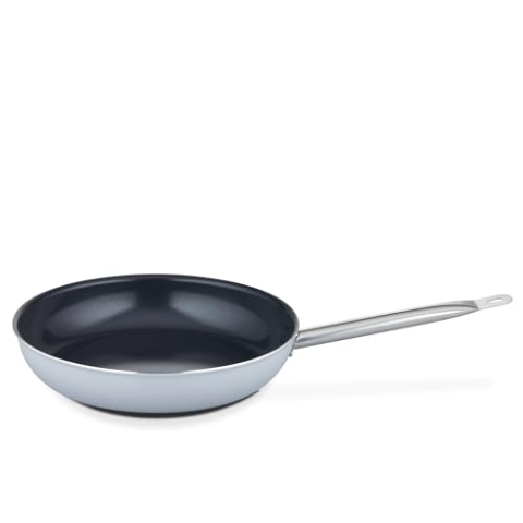 GSW Bratpfanne Gastro Basic, Beschichtete Pfanne Kratzfest & Energiesparend mit Induktion, Aluminium Pancake Pfanne mit VITAFLON® QUARZIT Antihaft Versiegelung, 32 cm