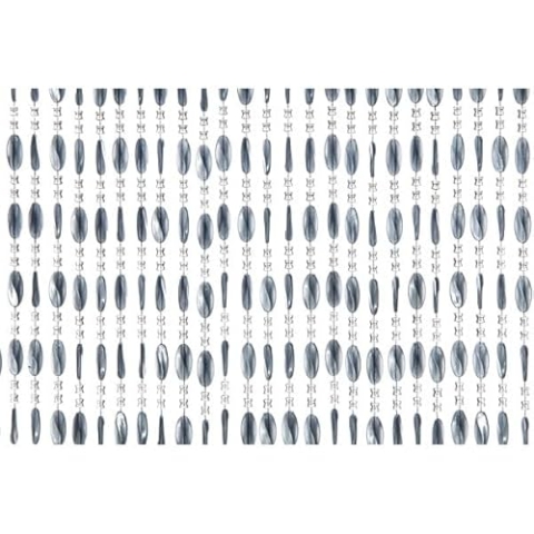 Wicotex Perlenvorhang Charlotte GRAU (90x220cm) Insektenschutz Perlen - Fliegenvorhang - Balkontür Fliegengitter - Terrassentür